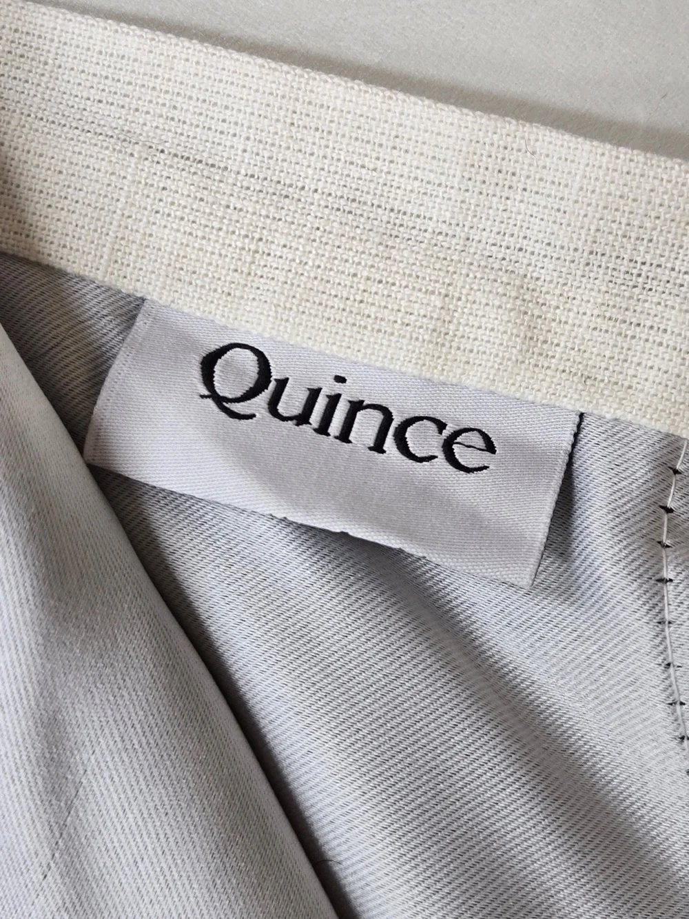 NWT QUINCE Set 2 48x96 Coastal Stripe Linen Cotton True Blackout Curtains 9232